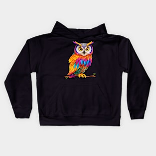 Watercolor Owl Kids Hoodie